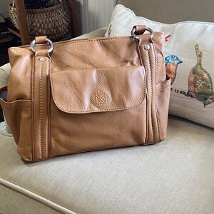 Piazza Sempione Caramel Leather Shoulder Bag